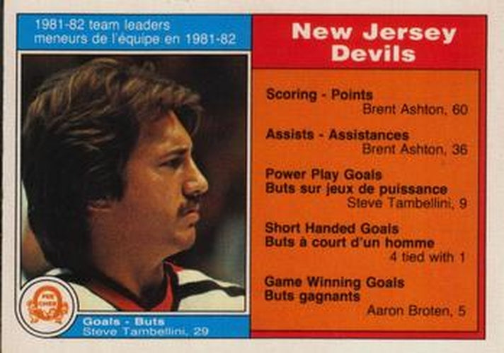 #134 Steve Tambellini - New Jersey Devils - 1982-83 O-Pee-Chee Hockey