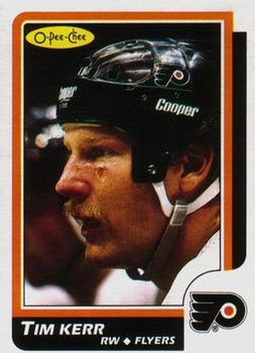 #134 Tim Kerr - Philadelphia Flyers - 1986-87 O-Pee-Chee Hockey