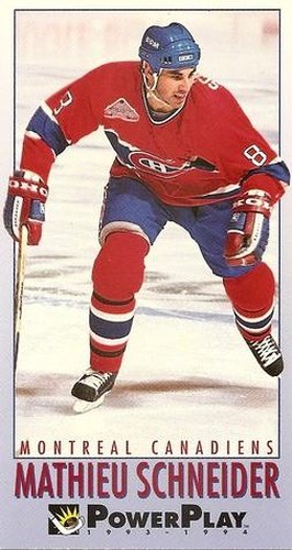 #134 Mathieu Schneider - Montreal Canadiens - 1993-94 Fleer PowerPlay Hockey