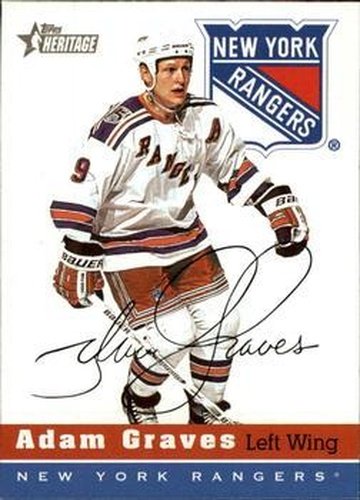 #134 Adam Graves - New York Rangers - 2000-01 Topps Heritage Hockey