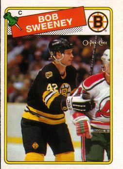 #134 Bob Sweeney - Boston Bruins - 1988-89 O-Pee-Chee Hockey