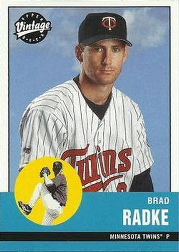 #134 Brad Radke - Minnesota Twins - 2001 Upper Deck Vintage Baseball