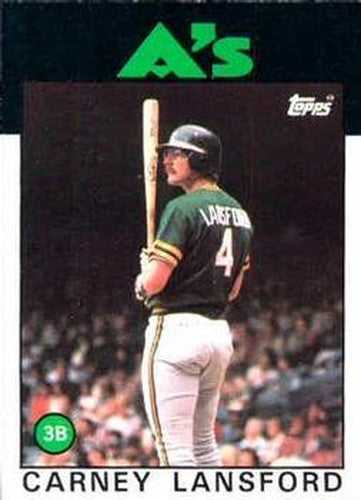 #134 Carney Lansford - Oakland Athletics - 1986 Topps Baseball