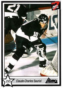 #134 Claude-Charles Sauriol - Hull Olympique - 1990-91 7th Inning Sketch QMJHL Hockey