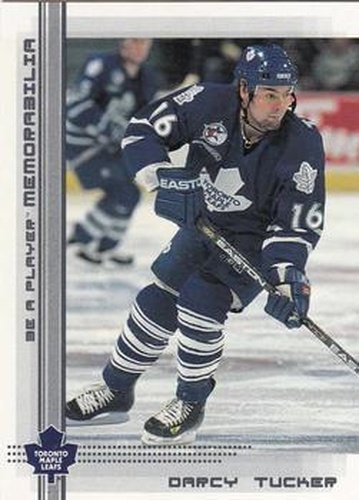 #134 Darcy Tucker - Toronto Maple Leafs - 2000-01 Be a Player Memorabilia Hockey