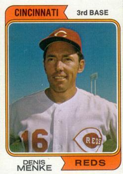 #134 Denis Menke - Cincinnati Reds - 1974 Topps Baseball