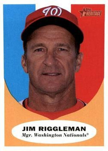 #134 Jim Riggleman - Washington Nationals - 2010 Topps Heritage Baseball
