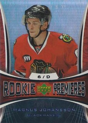 #134 Magnus Johansson - Chicago Blackhawks - 2007-08 Upper Deck Trilogy Hockey