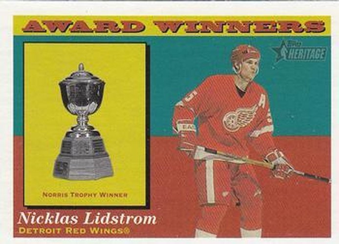 #134 Nicklas Lidstrom - Detroit Red Wings - 2001-02 Topps Heritage Hockey