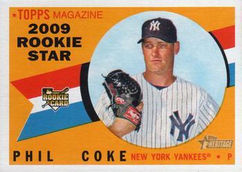 #134 Phil Coke - New York Yankees - 2009 Topps Heritage Baseball