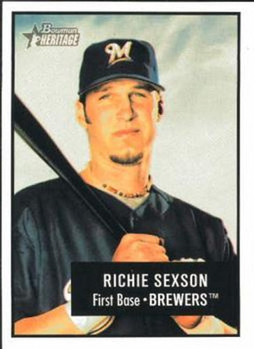 #134 Richie Sexson - Milwaukee Brewers - 2003 Bowman Heritage Baseball
