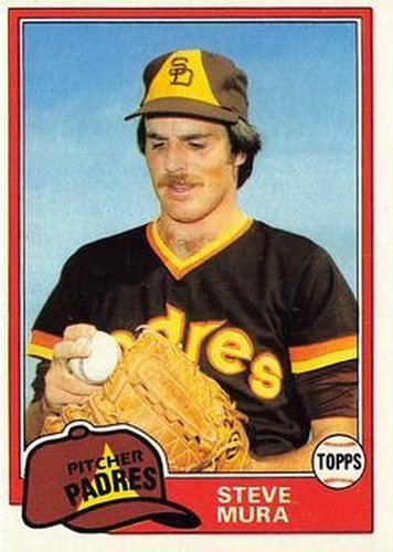 #134 Steve Mura - San Diego Padres - 1981 Topps Baseball