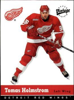 #134 Tomas Holmstrom - Detroit Red Wings - 2000-01 Upper Deck Vintage Hockey