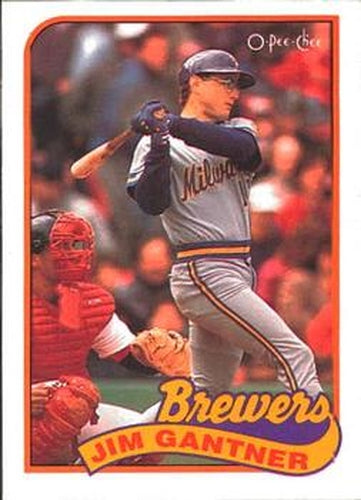 #134 Jim Gantner - Milwaukee Brewers - 1989 O-Pee-Chee Baseball