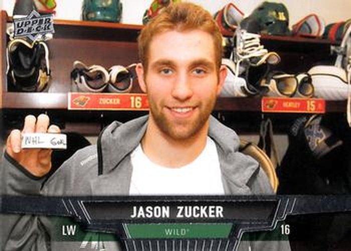 #134 Jason Zucker - Minnesota Wild - 2013-14 Upper Deck Hockey