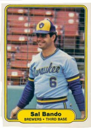 #134 Sal Bando - Milwaukee Brewers - 1982 Fleer Baseball