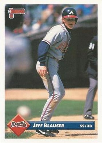 #134 Jeff Blauser - Atlanta Braves - 1993 Donruss Baseball