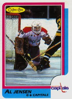 #135 Al Jensen - Washington Capitals - 1986-87 O-Pee-Chee Hockey