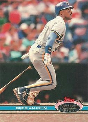 #135 Greg Vaughn - Milwaukee Brewers - 1991 Stadium Club Baseball
