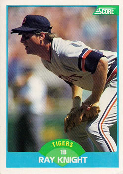 #135 Ray Knight - Detroit Tigers - 1989 Score Baseball