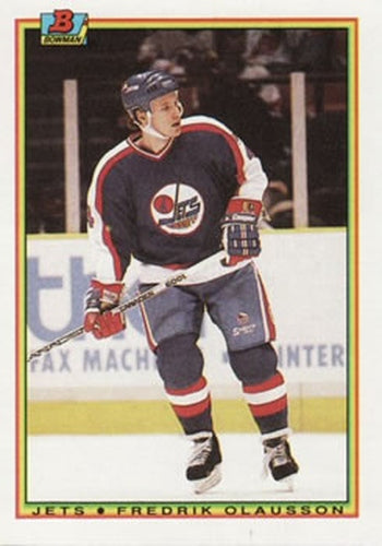 #135 Fredrik Olausson - Winnipeg Jets - 1990-91 Bowman Hockey