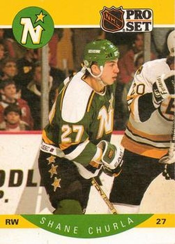 #135 Shane Churla - Minnesota North Stars - 1990-91 Pro Set Hockey