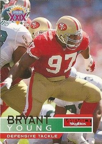 #135 Bryant Young - San Francisco 49ers - 1995 SkyBox Impact Football