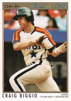 #135 Craig Biggio - Houston Astros - 1992 O-Pee-Chee Premier Baseball
