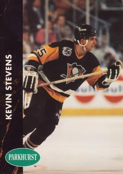 #135 Kevin Stevens - Pittsburgh Penguins - 1991-92 Parkhurst Hockey