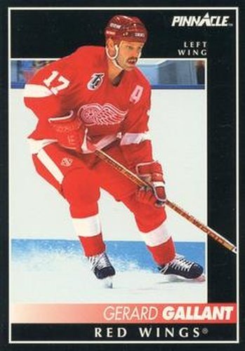 #135 Gerard Gallant - Detroit Red Wings - 1992-93 Pinnacle Canadian Hockey