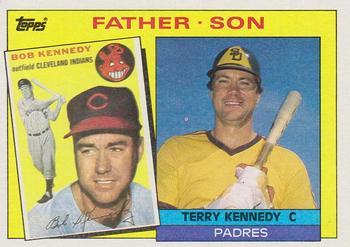#135 Bob Kennedy / Terry Kennedy F&S - Cleveland Indians / San Diego Padres - 1985 Topps Baseball