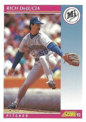 #135 Rich DeLucia - Seattle Mariners - 1992 Score Baseball