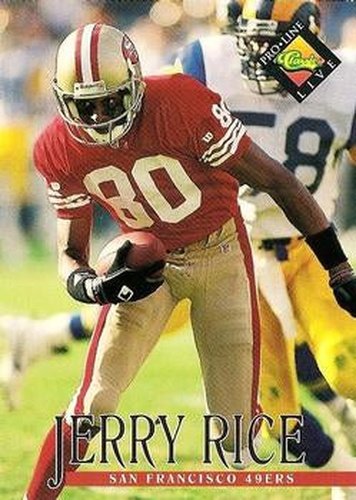 #135 Jerry Rice - San Francisco 49ers - 1994 Pro Line Live Football