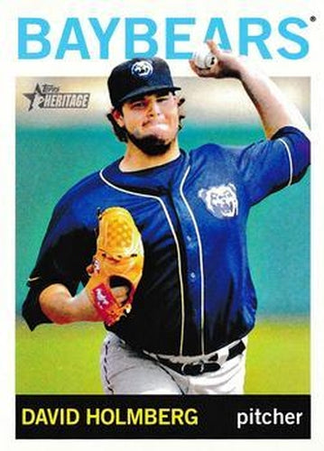 #135 David Holmberg - Mobile BayBears - 2013 Topps Heritage Minor League Baseball