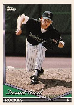 #135 David Nied - Colorado Rockies - 1994 Topps Baseball