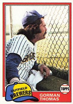 #135 Gorman Thomas - Milwaukee Brewers - 1981 Topps Baseball