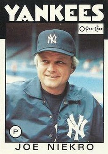 #135 Joe Niekro - New York Yankees - 1986 O-Pee-Chee Baseball