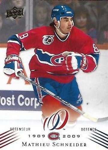 #135 Mathieu Schneider - Montreal Canadiens - 2008-09 Upper Deck Montreal Canadiens Centennial Hockey