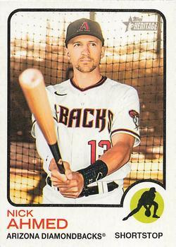 #135 Nick Ahmed - Arizona Diamondbacks - 2022 Topps Heritage Baseball