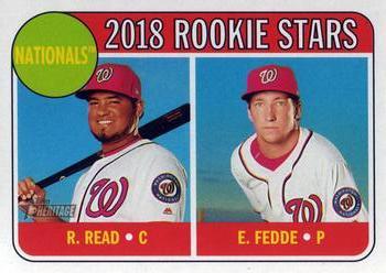 #135 Raudy Read / Erick Fedde - Washington Nationals - 2018 Topps Heritage Baseball