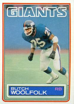 #135 Butch Woolfolk - New York Giants - 1983 Topps Football