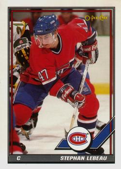 #135 Stephan Lebeau - Montreal Canadiens - 1991-92 O-Pee-Chee Hockey