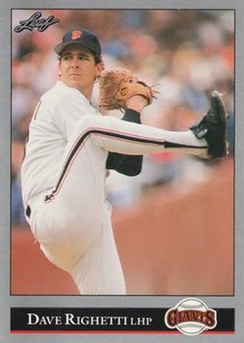 #135 Dave Righetti - San Francisco Giants - 1992 Leaf Baseball
