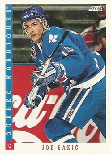 #135 Joe Sakic - Quebec Nordiques - 1993-94 Score Canadian Hockey