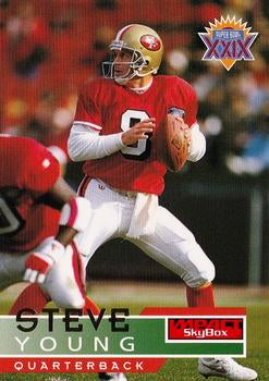 #136 Steve Young - San Francisco 49ers - 1995 SkyBox Impact Football