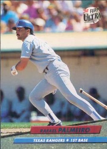 #136 Rafael Palmeiro - Texas Rangers - 1992 Ultra Baseball