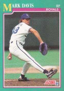 #136 Mark Davis - Kansas City Royals - 1991 Score Baseball