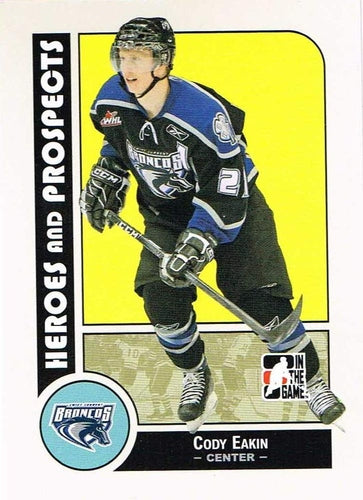 #136 Cody Eakin - Swift Current Broncos - 2008-09 In The Game Heroes and Prospects Hockey