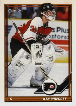 #136 Ken Wregget - Philadelphia Flyers - 1991-92 O-Pee-Chee Hockey