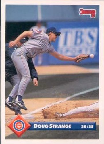 #136 Doug Strange - Chicago Cubs - 1993 Donruss Baseball